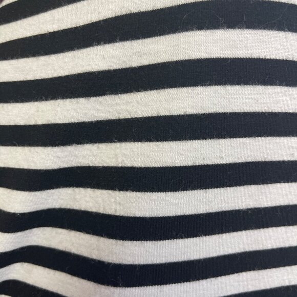 AB Studio Size Medium Black & White Striped Cowl Neck Tunic Top - Picture 9 of 9